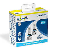 LED Narva H11/ H16 12/24v 6500K X2 24W PGJ19-2 RPL Комплект светодиодных LED ламп.