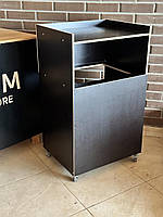 Тумба для самообслуговування клієнтів біла Чорна