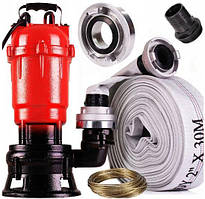 Фекальний насос c подрібнювачем + шланг 10м POLAND (DELTA 1.1) + трос, хомути