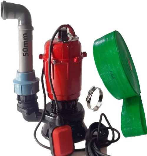 Фекальний насос DELTA ADR 1.1 чавун із подрібнювачем POLAND + шланг 50 мм або труба 50 мм + хомути, фото 1