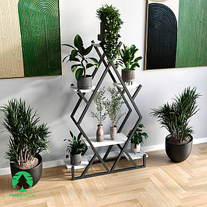 Стелаж для квітів та рослин з метала та ЛДСП