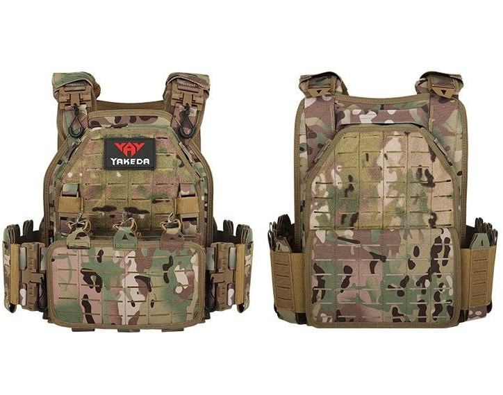 Плитоноска з швидким скиданням Yakeda (без плит) з підсумками під магазини (Мультикам), фото 1