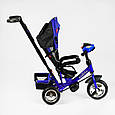 Триколісний велосипед із ручкою та козирком для хлопчика Best Trike 6588-33-458, колеса піна, музична фара, фото 7