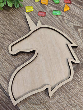 Заготовка під мозаїку "Єдиноріг 1" 11*15см, основа з бортиком для творчості