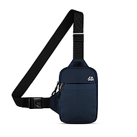 Нагрудная сумка через плече с одной лямкой темно-синяя