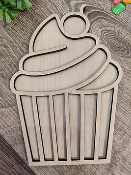 Заготовка під мозаїку "Капкейк" 11*16см, основа з бортиком для творчості