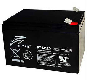 Акумуляторна батарея AGM RITAR RT12120B Black Case 12 V 12.0 Ah (151х98х 95 (101) ) Q4