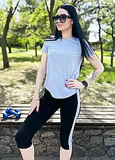 Жіночий костюм бриджі та футболка для занять спортом "Dion" жовтий, фото 6