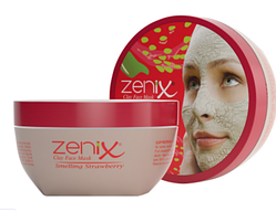Глиняна маска для обличчя з ароматом полуниці Zenix, 350 г