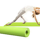 Килимок для йоги та фітнесу 173х61х0,5 см, Салатовий / EVA килимок для спорту / Мат для йоги / Йогомат, фото 6