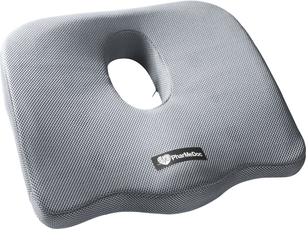 Ортопедична подушка PharMeDoc Coccyx Seat Cushion для сидіння, сіра.