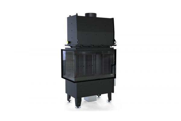 КАМІННА ТОПКА З ВОДЯНИМ КОНТУРОМ DEFRO HOME RIVA SM BL SHORT (ЧОРНИЙ ШАМОТ)
