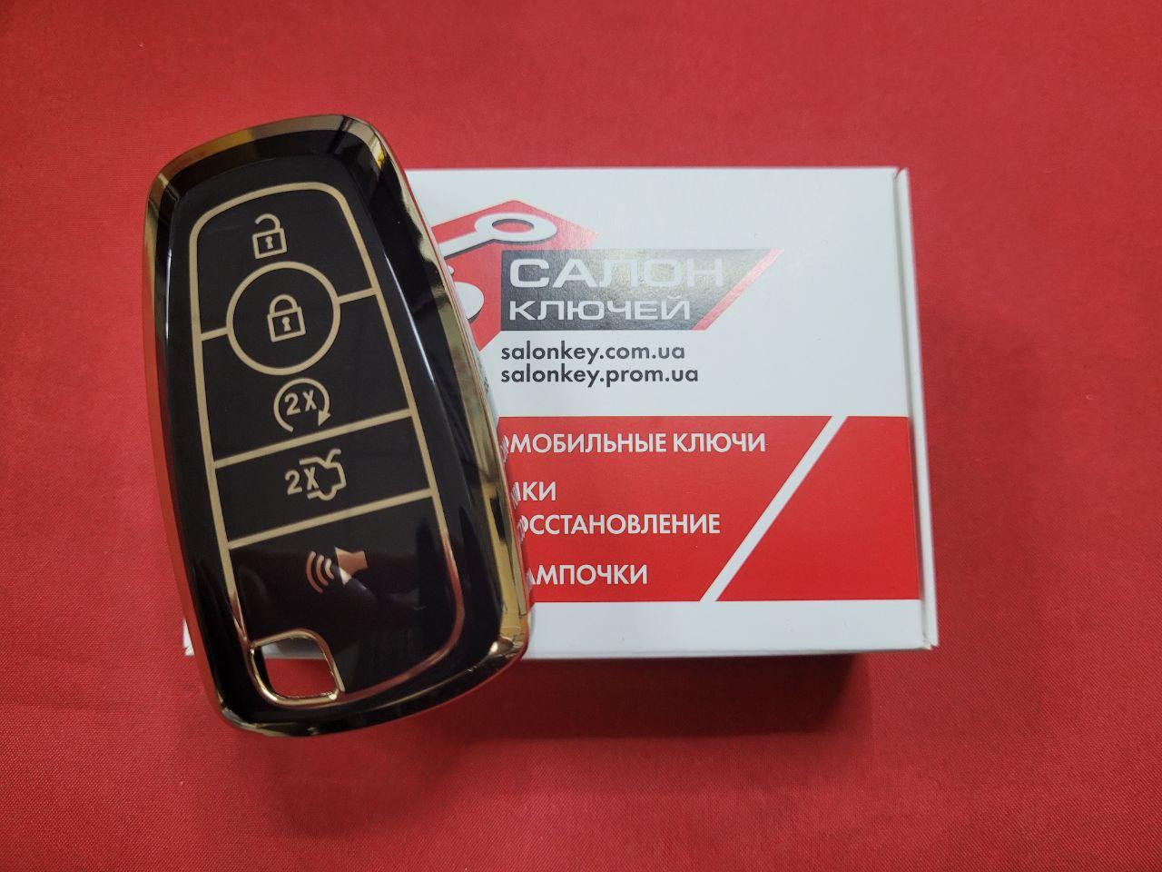 Чохол для ключа Ford TPU Black and Gold Суперякість