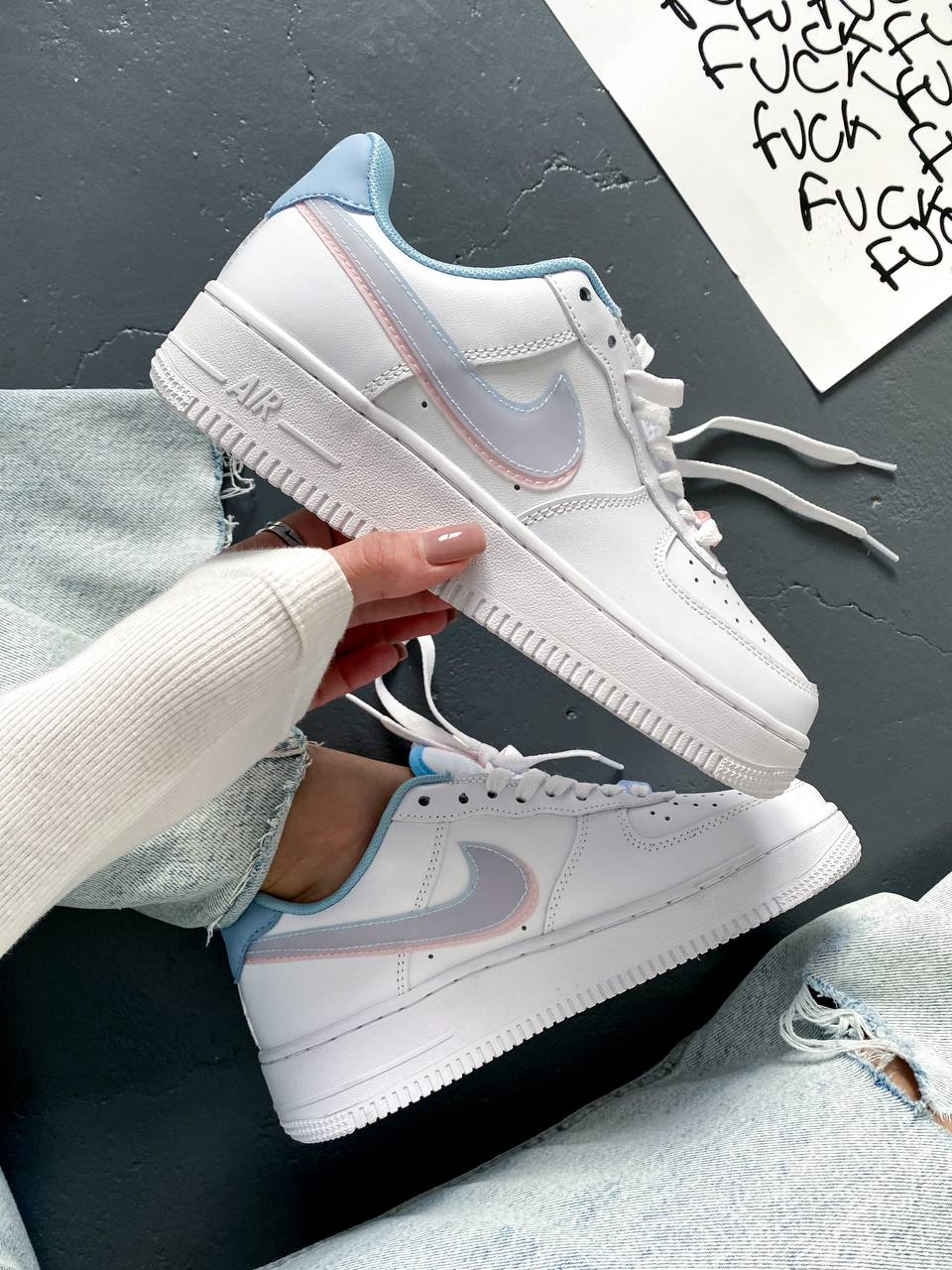 Кросівки Nike Air Force 1 LV8 Peach low white/Найк Аїр Форс білі