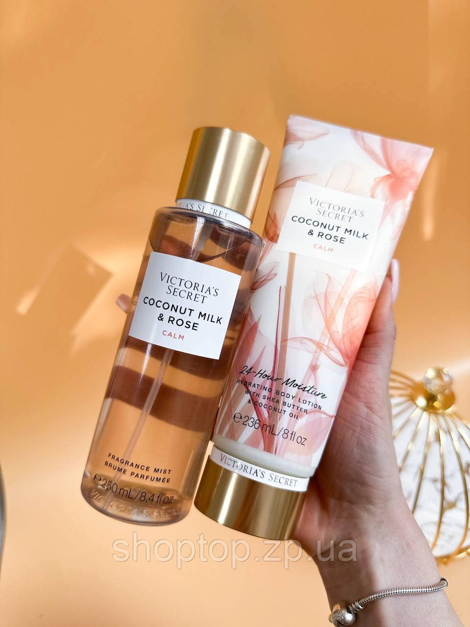 Подарунковий набір Victoria's Secret Coconut Milk & Rose Лосьйон 236 мл + Міст 250 мл