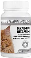 Вітаміни Unicum Premium "мультивітамін" для котів 100 табл. 50 г (UN-013) (4820150201838)