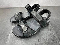 Adidаs мужские летние черные сандалии на липучке. Летние мужские кожаные сандалии