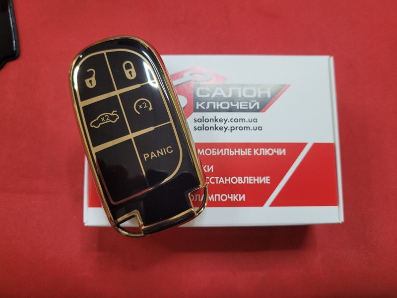 Чохол для ключа Dodge TPU Black and Gold Суперякість