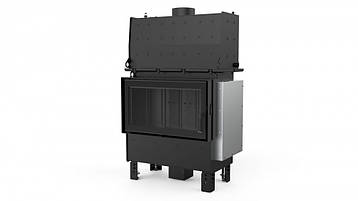 КАМІННА ТОПКА З ВОДЯНИМ КОНТУРОМ DEFRO HOME RIVA LA SHORT (ЧОРНИЙ ШАМОТ)