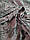 Тканина оббивочна меблева сіро бежева з рослинним узором, фото 4