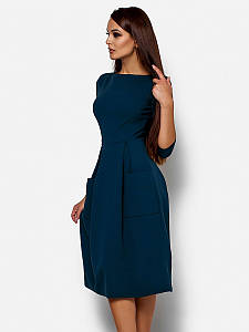 Жіноче плаття-міді, темно-синє