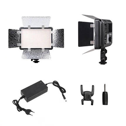 Накамерний освітлювачGodox LED 308 C II 3200 K-5600 К з адаптером живлення від мережі, фото 2
