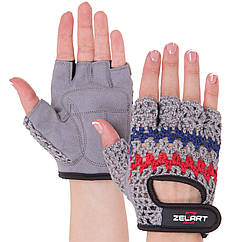 Рукавиці для фітнесу рукавички спортивні Zelart Fitness Gloves 161950 розмір XS Grey