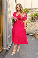 Красивое Женское летнее платье Талия на резинке Ткань: фактурный софт Размер 50-52,54-56,58-60,62-64
