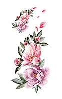 Водостойкая временная татуировка бодиарт с изображением акварельных цветов (KG-9366)