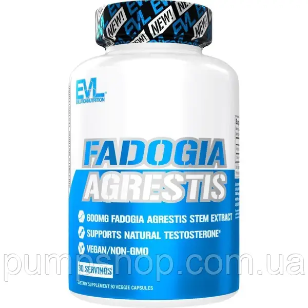 Бустер тестостерону Фадогія Evlution Nutrition Fadogia Agrestis 30 порц.
