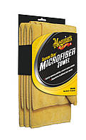 Набор полотенец микрофибровых - Meguiar's Supreme Shine Microfiber Towel 40х60 см. 3 шт. желтые (X2020EU)