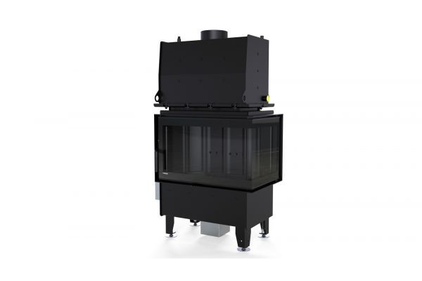 КАМІННА ТОПКА З ВОДЯНИМ КОНТУРОМ DEFRO HOME RIVA SM BP SHORT (ЧОРНИЙ ШАМОТ), фото 1