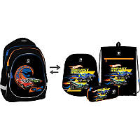 Рюкзаки для школы | Рюкзаки kite | Набор Kite рюкзак + пенал + сумка для обуви SET_HW22-700M(2p) Hot Wheels