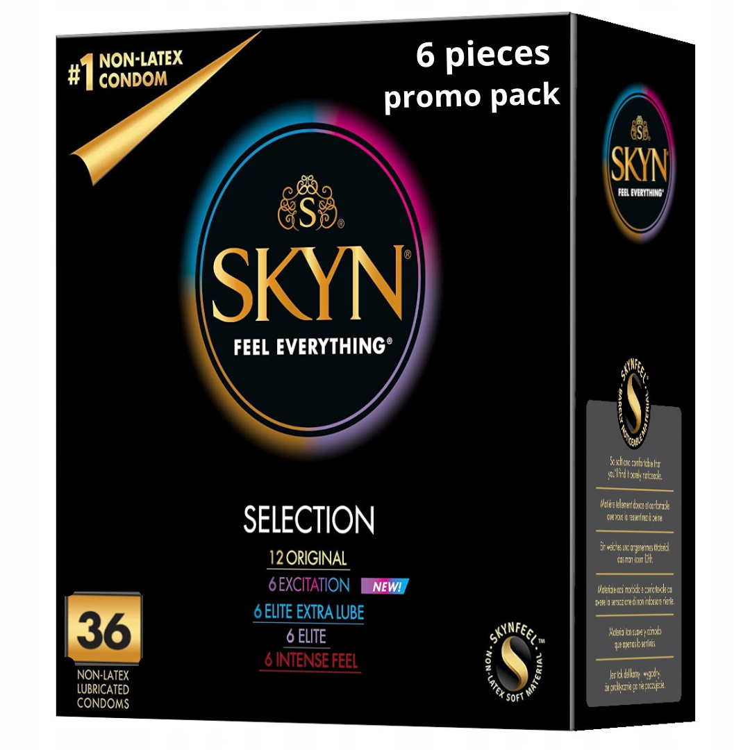 Презервативи Skyn Selection MIXPACK 6 шт безлатексні в м'якій пакованні 5 видів