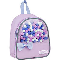 Дошкольный детский рюкзак для девочки | Рюкзак детский Kite Kids K22-538XXS-1 Magic Pom poms
