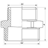 Ніпель редукційний 1/2"x1" Koer KF.N0610 (KF0035), фото 3