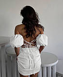 Спокусливе плаття з відкритою спинкою на шнурівці Тканина бавовна Розмір 42-46,48-52, фото 2