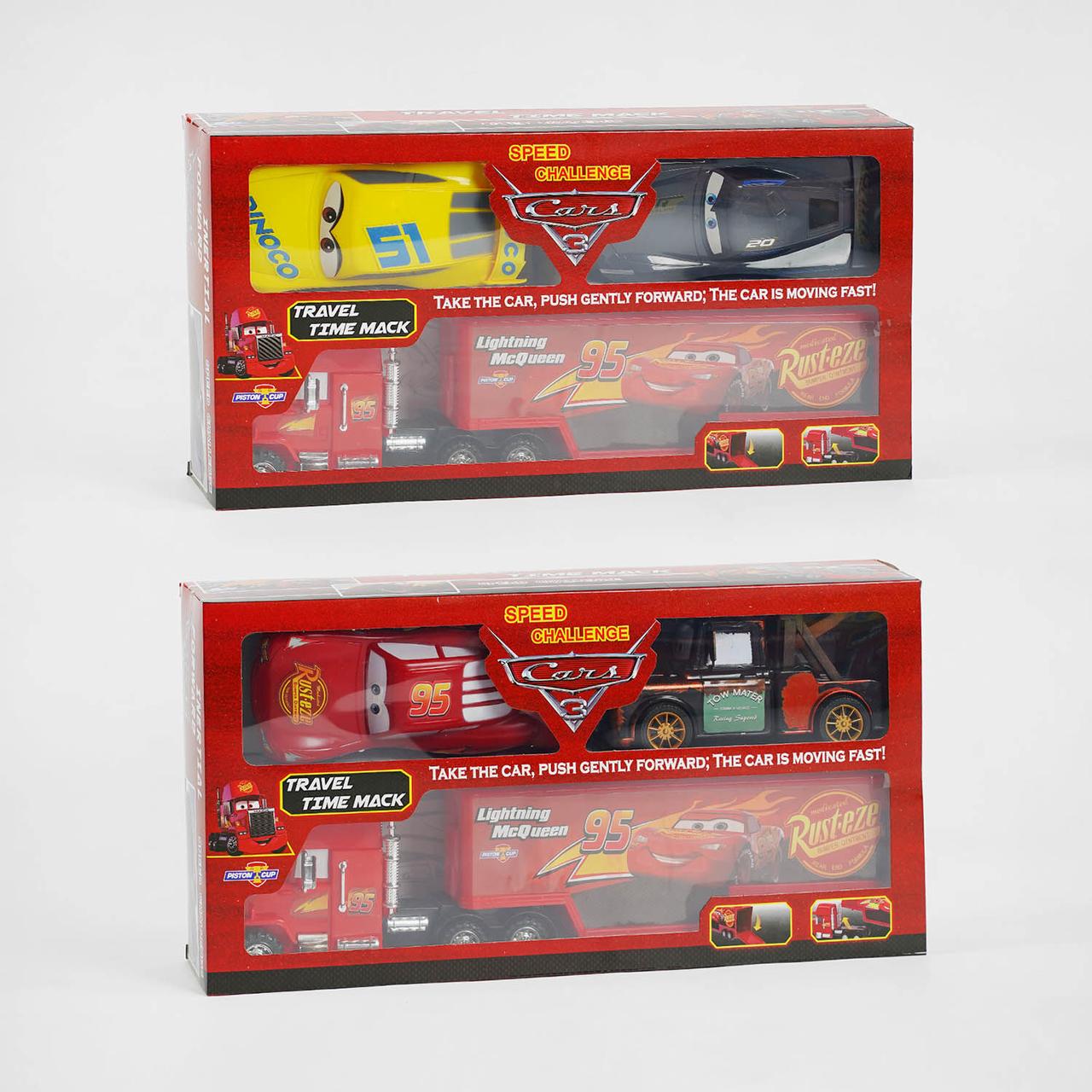 Набір машин 31788 (24/2) 2 види, герої мультфільму, 3 машини, інерція, в коробці, фото 1