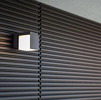 Світильник вуличний настінний чорний LUTEC CUBA 12 W 3000 K 600 Lm IP54 100*148*116 mm 5193803012 Matt Black