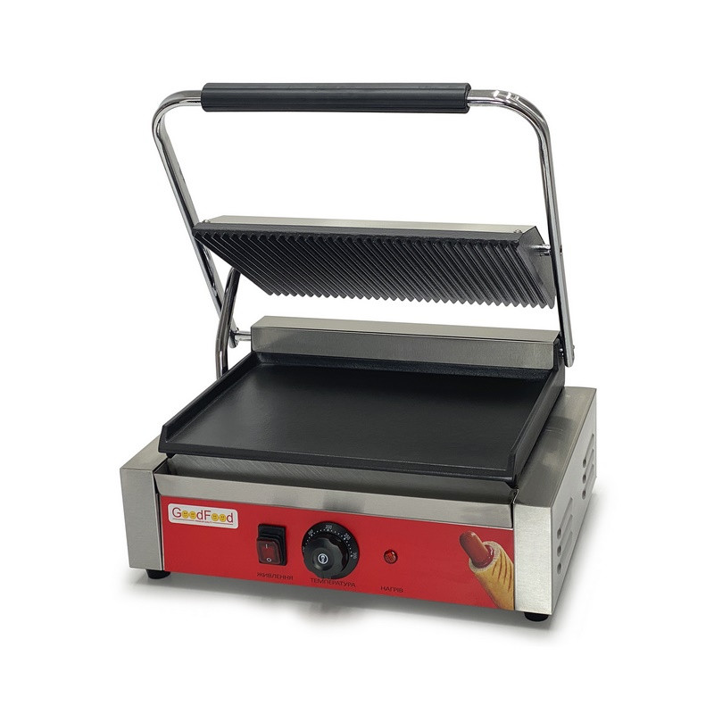 Гриль контактний GoodFood ECG11EA Panini RED, фото 1