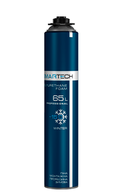 Піна зимова професійна монтажна 65 L 860 мл ТМ Smartech Winter, фото 1