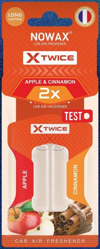 Ароматизатор повітря з подвійною капсулою Nowax серія X Twice - Apple & Cinnamon (30шт/уп)