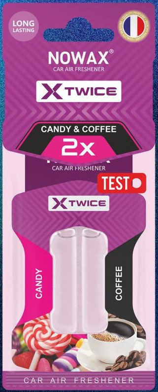 Ароматизатор повітря з подвійною капсулою Nowax серія X Twice - Candy & Coffe (30шт/уп), фото 1
