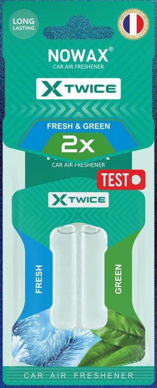 Ароматизатор повітря з подвійною капсулою Nowax серія X Twice - Fresh & Green (30шт/уп)