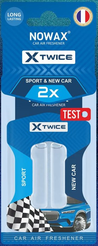 Ароматизатор повітря з подвійною капсулою Nowax серія X Twice - New Car & Sport (30шт/уп)