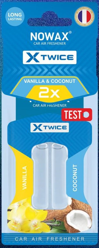 Ароматизатор повітря з подвійною капсулою Nowax серія X Twice - Vanila & Coconut (30шт/уп)