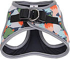 Шлея для собак нейлонова XS 30-33 см Croci HIKING REFLECTIVE хакі арлекін, фото 2
