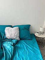 Комплект постельного белья Бязь голд люкс Бирюзовый 1 Двуспальный размер 180х220