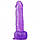 Фалоімітатор з мошонкою - Jelly Studs Crystal Dildo Large Purple, фото 2