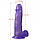 Фалоімітатор з мошонкою - Jelly Studs Crystal Dildo Large Purple, фото 5